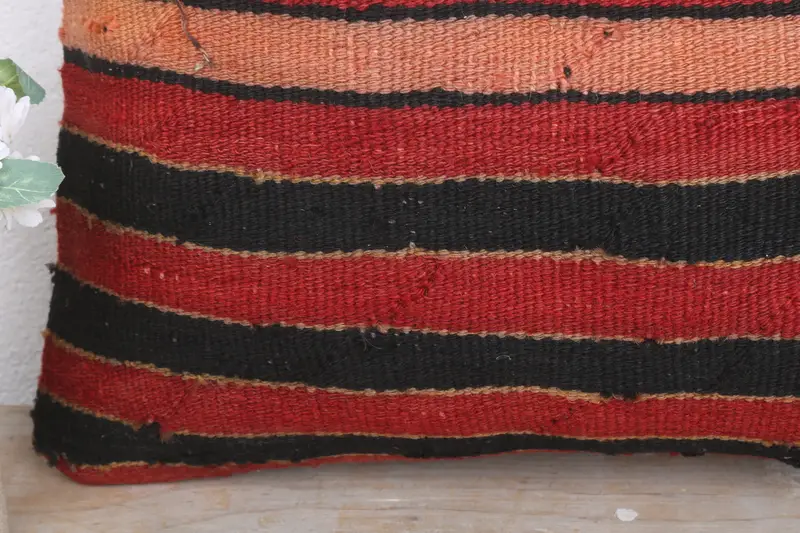 Cushion Case, Yoga Cushion Cover, Pillow for Sofa, Boho Pillow, Sofa Bolster Pillow Cover, Sofa Pillow, 12x20 Red Cushion, Interior Designer Pillow - 3