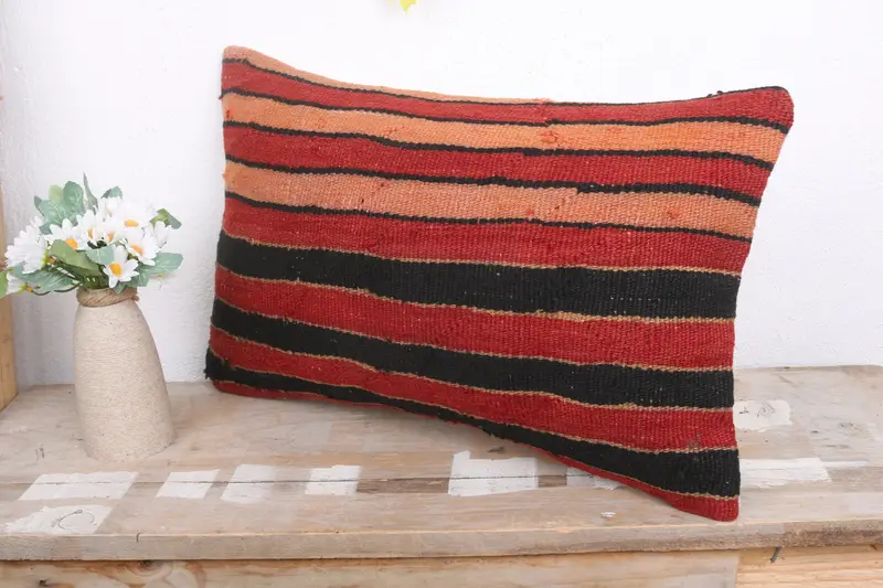 Cushion Case, Yoga Cushion Cover, Pillow for Sofa, Boho Pillow, Sofa Bolster Pillow Cover, Sofa Pillow, 12x20 Red Cushion, Interior Designer Pillow - 4