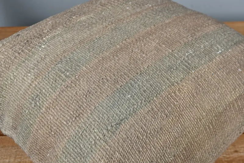 16x16 Brown Pillow Sham, Vintage Kilim Throw Pillow, Designer Throw Pillow, Luxury Pillow Cover, Kilim Cushion Sham, Pillow for Couch, Cushion - 4