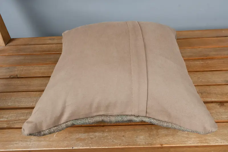 16x16 Brown Pillow Sham, Vintage Kilim Throw Pillow, Designer Throw Pillow, Luxury Pillow Cover, Kilim Cushion Sham, Pillow for Couch, Cushion - 5
