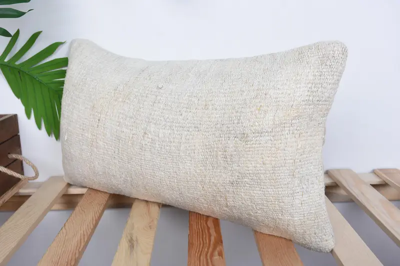 Wholesale Pillow, 10x20 White Cushion, Throw Kilim Pillow, Turkish Kilim Pillow, Vintage Pillow, Cushion, Tribal Pillow Case - 5