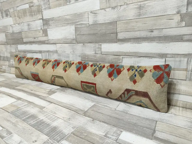 Handgewebtes Kelim-Wurfkissen, besticktes Vintage-Kissen mit Reißverschluss