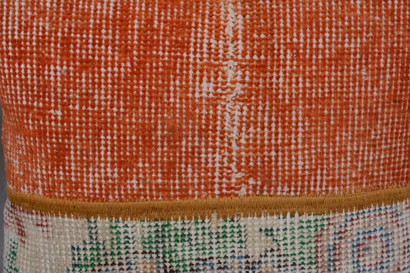 Pillow, Meditation Pillow Sham, Boho Pillow, Gift Pillow, Kilim Pillow, 16x16 Orange Pillow Sham, Wholesale Pillow Cover, Art Deco Pillow Cover - 3