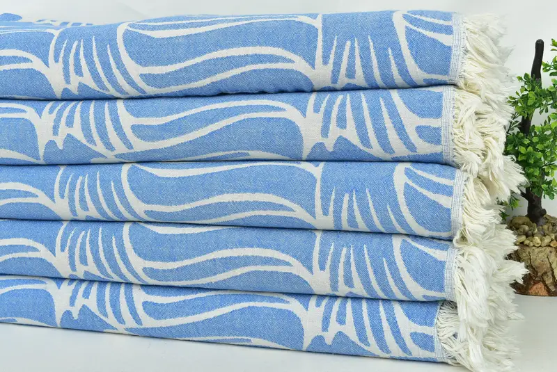 Valentines Gift, Housewarming Gift, 70x60 Cotton Fish Design Towel, Best Wedding Gift, Gift For Wedding Day, Wedding Favors, Personalized Blanket - 5