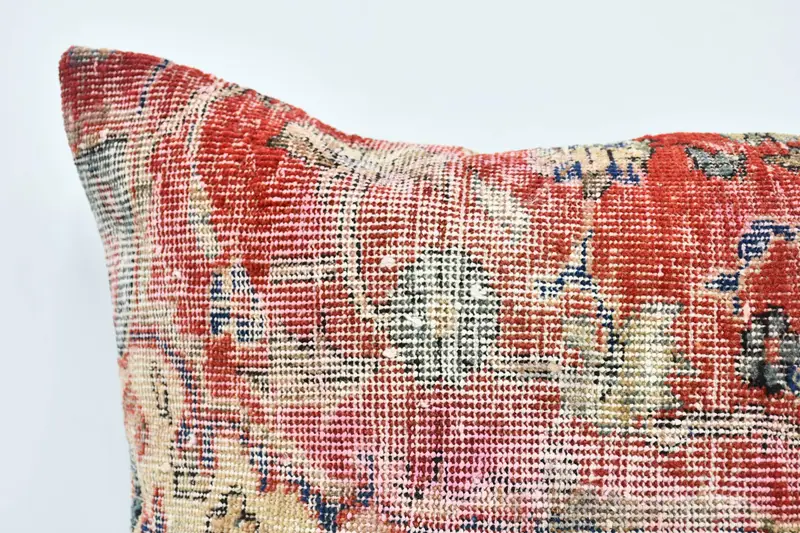 Accent Throw Pillow Case, Vintage Kilim Pillow, Cushion Cover, 28x28 Red Cushion, Kilim Pillow Cover, Interior Designer Pillow - 2