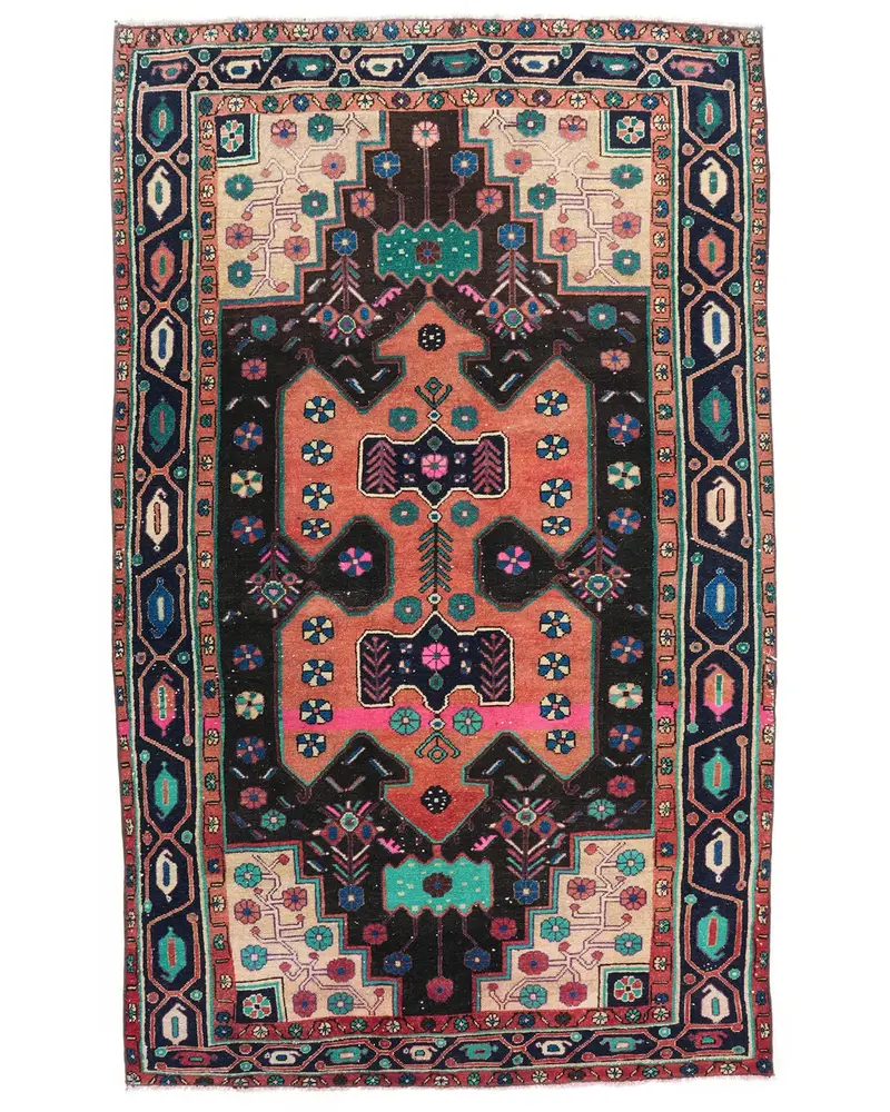 Zarif Kahverengi Halı, 4,2x7 ft Sağlam Konfor