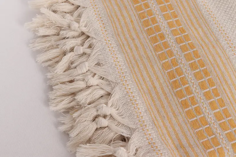 Shower Curtain, Housewarming Gift, 96x94 Linen Striped Towel, Turkish Blanket, Bedspread, Bachelorette Large Towel, Best Friend Christmas Gift - 7