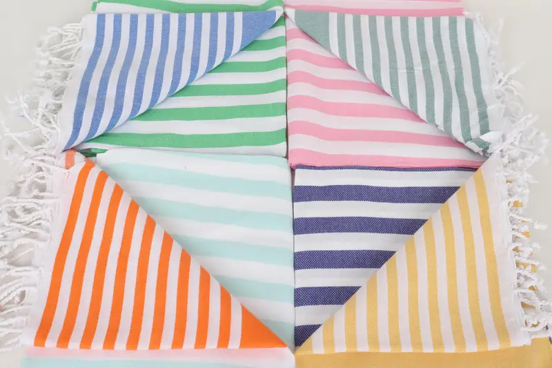 Gift For The Home Decor, Quick-dry peshtemal, Quick-dry towel, Large Turkish Towel, Pool Towels, Wedding Shower Gift, 68x36 Cotton Striped Towel - 5