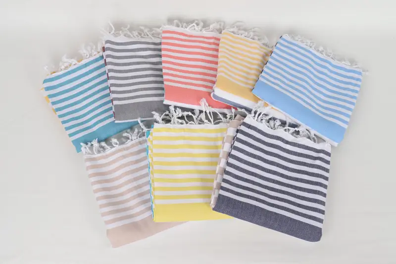 Gift For The Home Decor, Quick-dry peshtemal, Quick-dry towel, Large Turkish Towel, Pool Towels, Wedding Shower Gift, 68x36 Cotton Striped Towel - 3