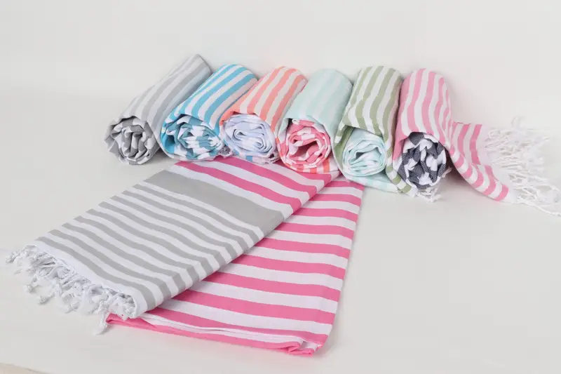 Gift For The Home Decor, Quick-dry peshtemal, Quick-dry towel, Large Turkish Towel, Pool Towels, Wedding Shower Gift, 68x36 Cotton Striped Towel - 4