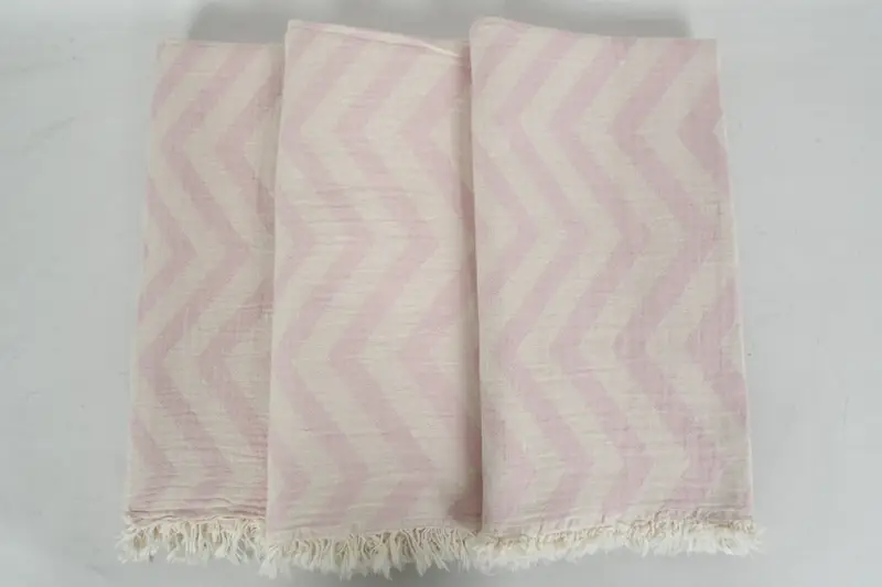 70x40 Cotton Zigzag Design Towel, Quick-dry peshtemal, Bridal Shower Gift, Spa Towel, Grandma Gift, Monogram Turkish Bath Towel, Travel towel - 3