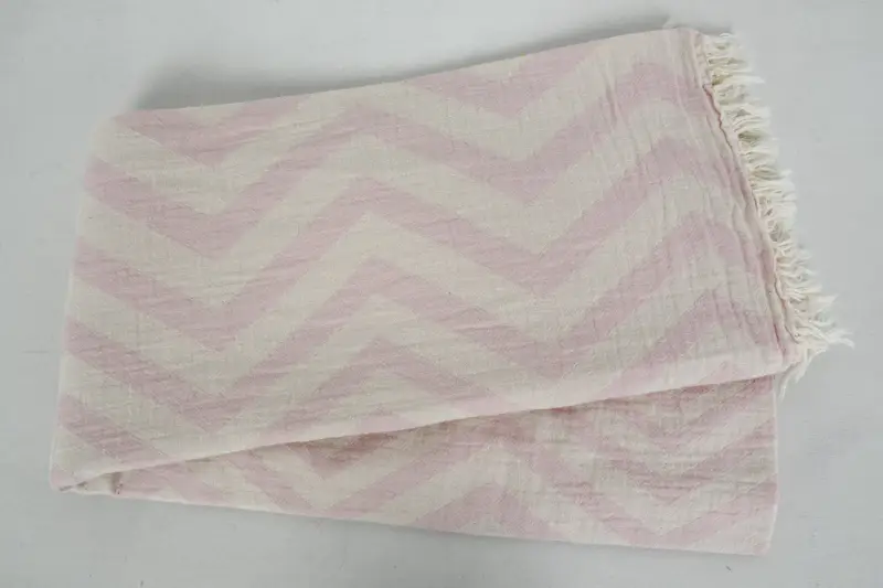 70x40 Cotton Zigzag Design Towel, Quick-dry peshtemal, Bridal Shower Gift, Spa Towel, Grandma Gift, Monogram Turkish Bath Towel, Travel towel - 6