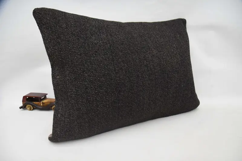 Pillow Cover, Yoga Cushion, Handmade Kilim Cushion, 20x28 Brown Cushion Case, Pillow for Sofa, Interior Designer Pillow, Traditional Pillow Cover - 3