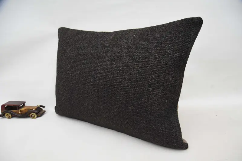 Pillow Cover, Yoga Cushion, Handmade Kilim Cushion, 20x28 Brown Cushion Case, Pillow for Sofa, Interior Designer Pillow, Traditional Pillow Cover - 5
