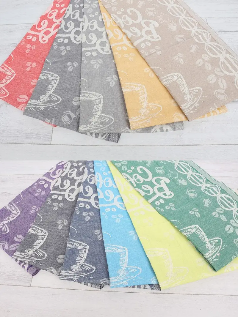 Geschenke für ihn, Hochzeitsbevorzugungen, maßgeschneidertes Handtuch, Monogramm Küchentuch, bestes Hochzeitsgeschenk, Hauswärmegeschenk, 28x20 Baumwollkaffee gemustertes Handtuch - 8