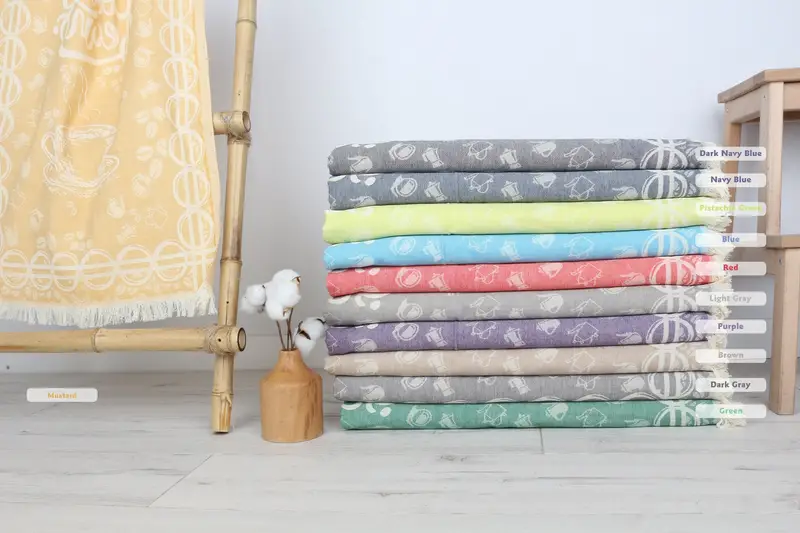 Geschenke für ihn, Hochzeitsbevorzugungen, maßgeschneidertes Handtuch, Monogramm Küchentuch, bestes Hochzeitsgeschenk, Hauswärmegeschenk, 28x20 Baumwollkaffee gemustertes Handtuch - 1