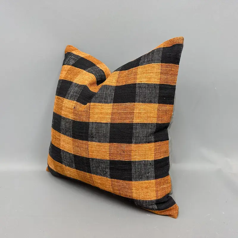 Vintage Pillow, Vintage Kilim Throw Pillow, Antique Pillows, 18x18 Orange Pillow Sham, Cushion Case, Sofa Bolster Pillow Sham - 3