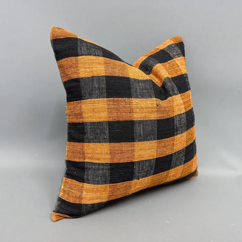 Vintage Pillow, Vintage Kilim Throw Pillow, Antique Pillows, 18x18 Orange Pillow Sham, Cushion Case, Sofa Bolster Pillow Sham - 2