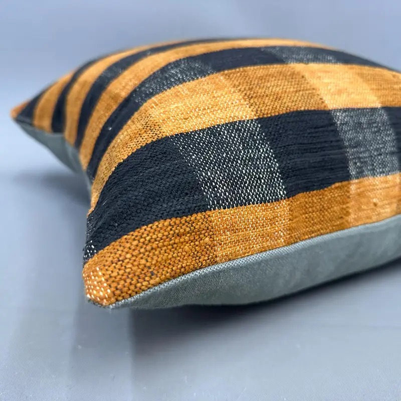 Vintage Pillow, Vintage Kilim Throw Pillow, Antique Pillows, 18x18 Orange Pillow Sham, Cushion Case, Sofa Bolster Pillow Sham - 6
