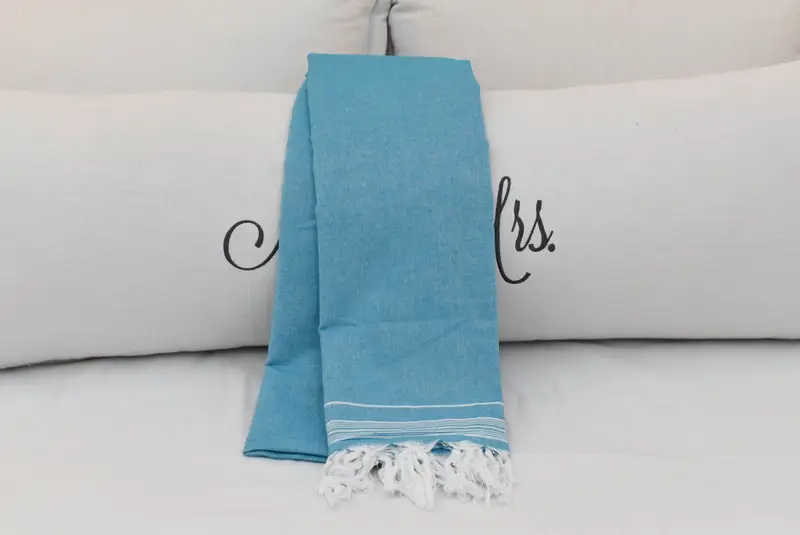 Gift For The Home, Turkish Throw Blanket, Tablecloth, Personalized Gifts, 92x56 Cotton Striped Towel, Custom Blanket, Turkish Cotton Blanket - 4