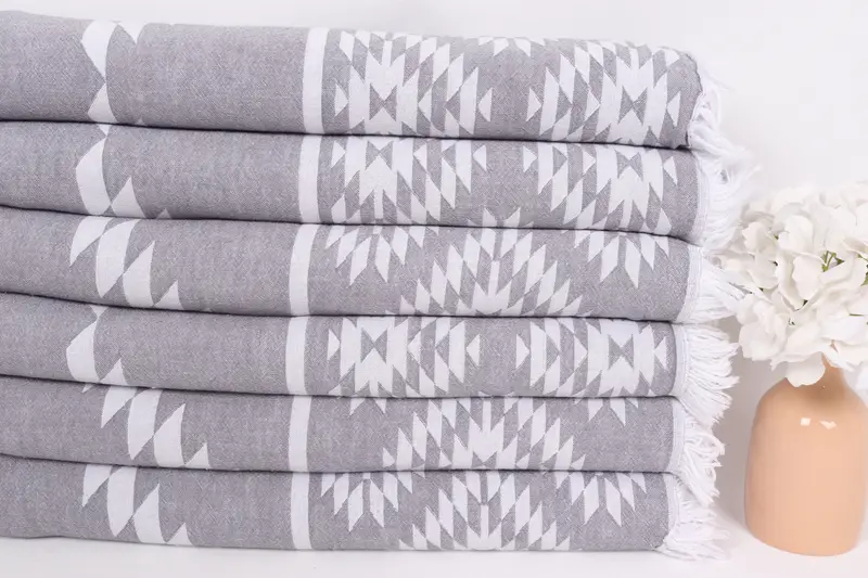 Decorative Blanket, Christmas Gift, Beach Theme Bachelorette Party, Housewarming Gift, Family Gift Basket, Tablecloth, 84x56 Cotton Kilim Towel - 3