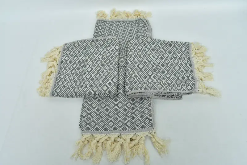 Monogramlı el havlu, kişiselleştirilmiş bulaşık havlu, seyahat havlu, onun için kişiselleştirilmiş hediye, 38x20 pamuklu elmas havlu, spa havlu, küçük banyo havlu - 6
