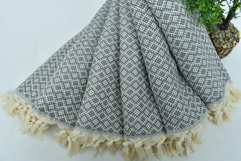 Monogramlı el havlu, kişiselleştirilmiş bulaşık havlu, seyahat havlu, onun için kişiselleştirilmiş hediye, 38x20 pamuklu elmas havlu, spa havlu, küçük banyo havlu - 4