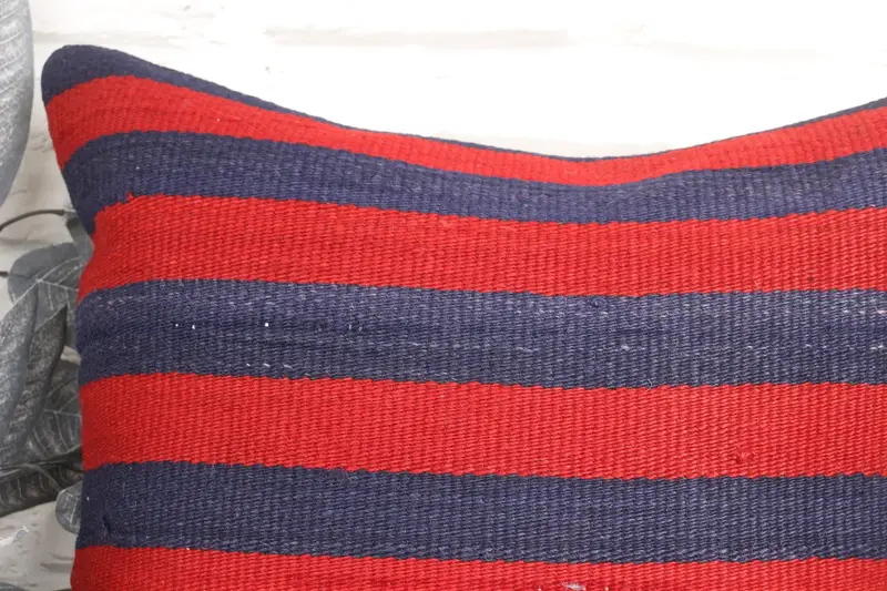 Osmanlı Yastık Sham, Vintage Kilim atma yastığı, yastık, yün yastık yastığı, 18x18 kırmızı yastık, vintage Kilim yastığı, Kilim yastığı örtüsü - 2