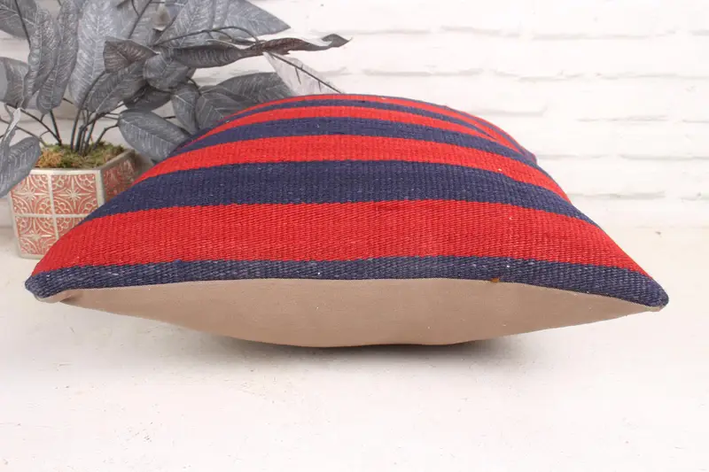 Osmanlı Yastık Sham, Vintage Kilim atma yastığı, yastık, yün yastık yastığı, 18x18 kırmızı yastık, vintage Kilim yastığı, Kilim yastığı örtüsü - 5