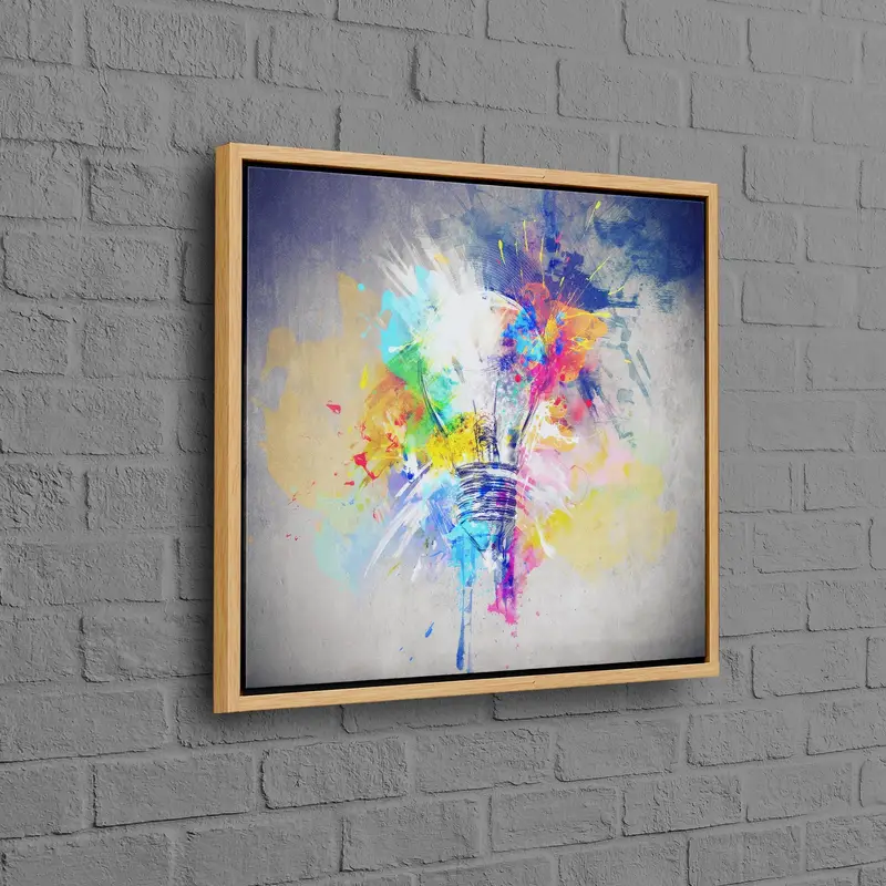 Impresión de lienzo de luz abstracta elegante - Arte de pared vibrante