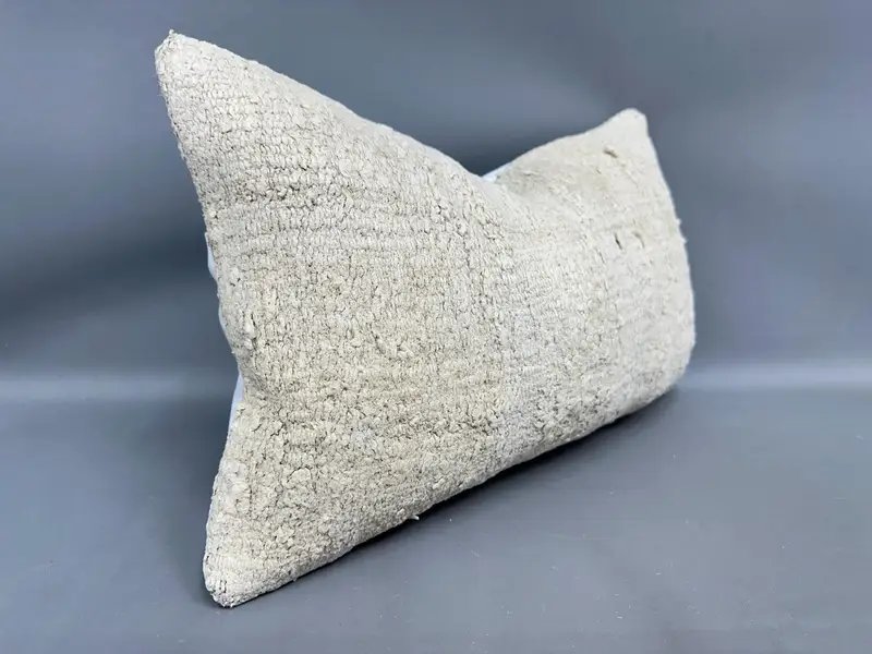 12x20 Beige Cushion Case, Vintage Kilim Pillow Cushion, Handmade Kilim Cushion, Pillow, Ethnical Kilim Rug Pillow, Gift Pillow - 2