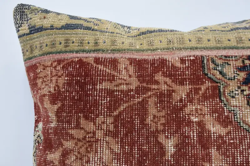 Cushion, Turkish Kilim Pillow, Morroccon Kilim Cushion Pillow, Turkish Pillow, Meditation Pillow Cover, 28x28 Red Pillow Case, Pillow for Sofa - 2