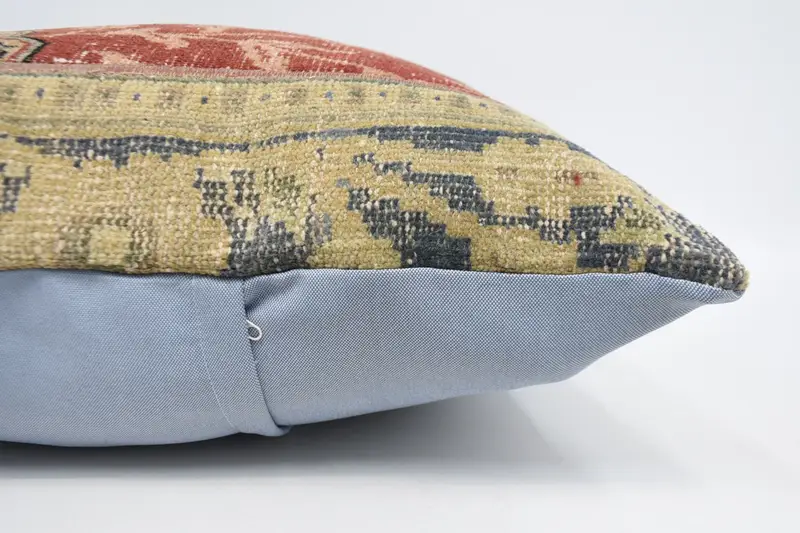 Cushion, Turkish Kilim Pillow, Morroccon Kilim Cushion Pillow, Turkish Pillow, Meditation Pillow Cover, 28x28 Red Pillow Case, Pillow for Sofa - 5