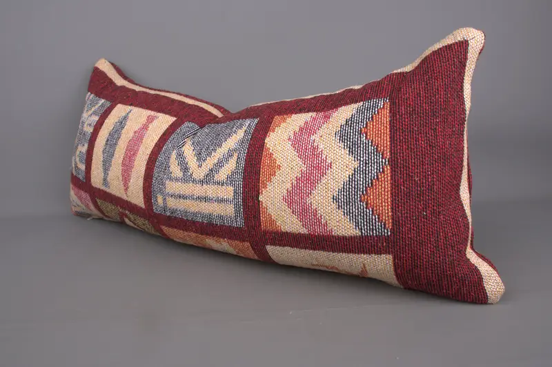 16x36 Red Cushion Case, Turkish Kilim Pillow, Kilim Cushion Sham, Oriental Pillow, Cushion, Home Decor Pillow, Sustainable Cushion Cover - 3