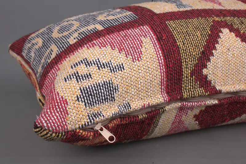 16x36 Red Cushion Case, Turkish Kilim Pillow, Kilim Cushion Sham, Oriental Pillow, Cushion, Home Decor Pillow, Sustainable Cushion Cover - 6