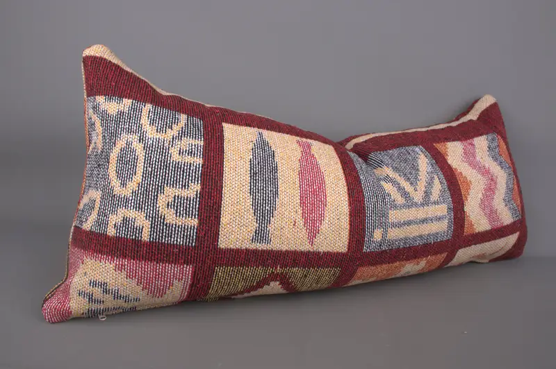 16x36 Red Cushion Case, Turkish Kilim Pillow, Kilim Cushion Sham, Oriental Pillow, Cushion, Home Decor Pillow, Sustainable Cushion Cover - 2