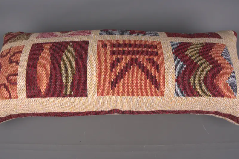 16x36 Red Cushion Case, Turkish Kilim Pillow, Kilim Cushion Sham, Oriental Pillow, Cushion, Home Decor Pillow, Sustainable Cushion Cover - 7
