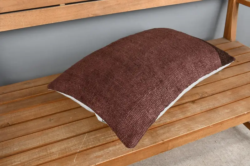 Kilim Pillow Cover, Vintage Kilim Throw Pillow, 16x24 Brown Cushion Cover, Boho Pillow Sham Cover, Toss Pillow Cover, Cushion Case - 2