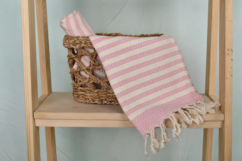 Custom Hand Towel, Monogram Turkish Bath Towel, Turkish Tea Towel, Bachelorette Favor, 40x18 Cotton Chevron Towel, Personalized Kitchen Towel - 4