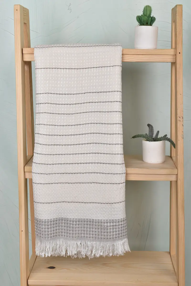 Spa Towel, 70x40 Cotton Waffle Towel, Bath towel, Bachelor Towel, Gift For Him, Peshtemal Towel, Turkish bath towel for spa, Best Friend Gift Ideas - 8
