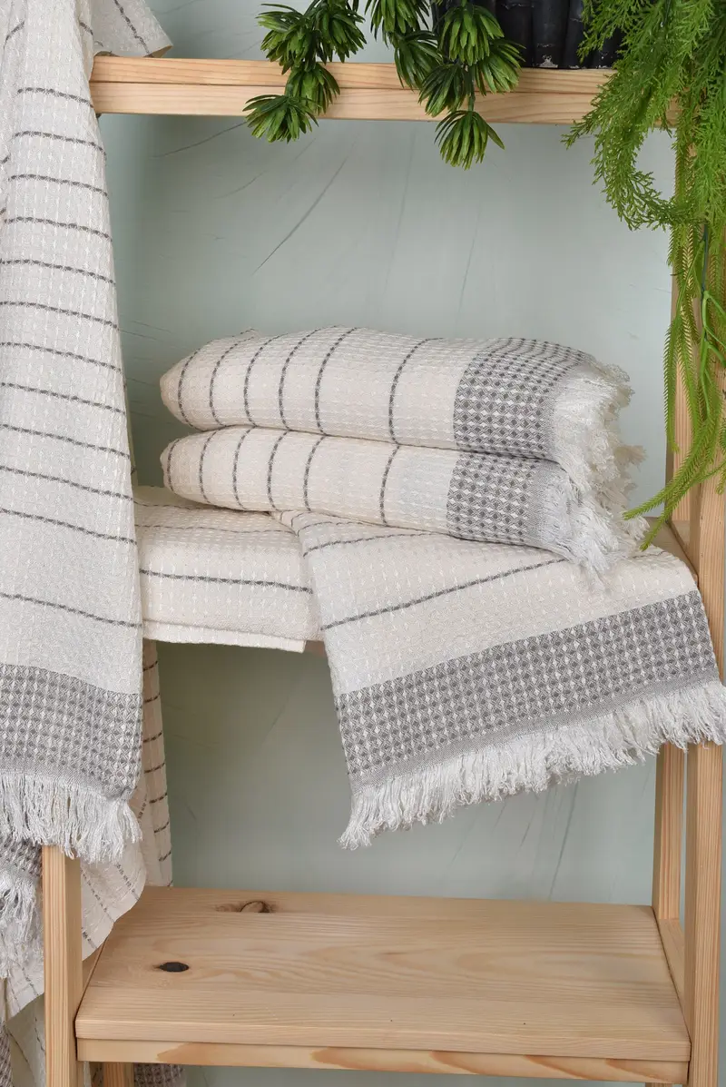 Spa Towel, 70x40 Cotton Waffle Towel, Bath towel, Bachelor Towel, Gift For Him, Peshtemal Towel, Turkish bath towel for spa, Best Friend Gift Ideas - 6