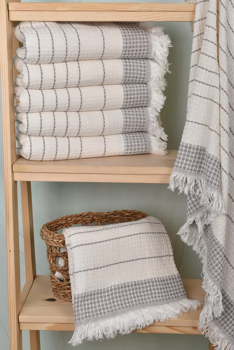 Spa Towel, 70x40 Cotton Waffle Towel, Bath towel, Bachelor Towel, Gift For Him, Peshtemal Towel, Turkish bath towel for spa, Best Friend Gift Ideas - 3