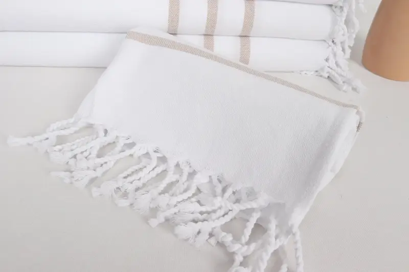 Handmade Gift, Organic Tea Towel, Christmas Gift, Turkish Hand Towel, Bathroom Towels, Housewarming Gift, 40x24 Cotton Striped Towel, Wedding Gift - 4