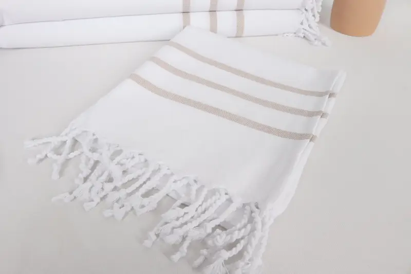 Handmade Gift, Organic Tea Towel, Christmas Gift, Turkish Hand Towel, Bathroom Towels, Housewarming Gift, 40x24 Cotton Striped Towel, Wedding Gift - 5