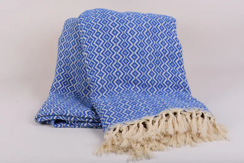 Christmas Tablecloth, Throw Blanket Couch, Custom Blanket, Employee Gifts, Turkish Cotton Blanket, Woven Throw Blanket, 96x80 Cotton Diamond Towel - 5