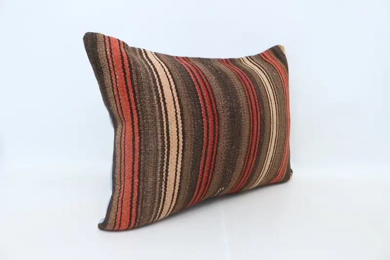20x28 Brown Pillow Sham, Patio Pillow Case, Vintage Kilim Throw Pillow, Pillow Cover, Turkish Pillow, Boho Pillow Sham Cover, Vintage Throw Pillow - 3