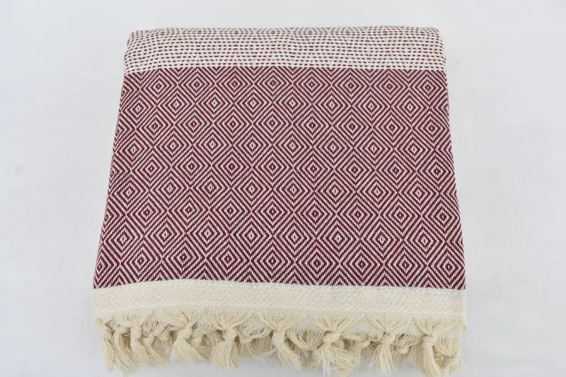 104x80 Cotton Diamond Towel, Gift For Coworker, Custom Wedding Gifts, Wedding Hand Made Gift, Monogram Blanket, Throw Blanket Couch - 6