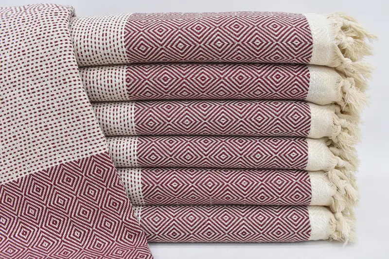 104x80 Cotton Diamond Towel, Gift For Coworker, Custom Wedding Gifts, Wedding Hand Made Gift, Monogram Blanket, Throw Blanket Couch - 2