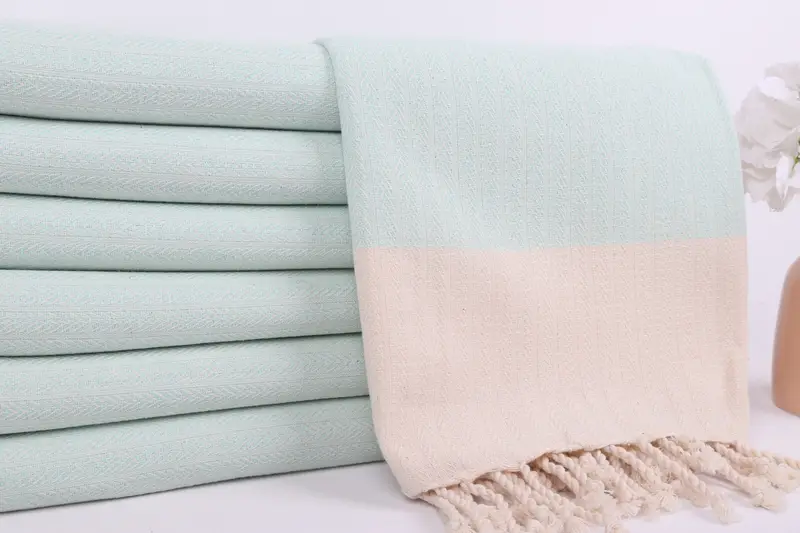 68x36 Cotton Palm Design Towel, Turkish bath towel for spa, Handmade Gift, Home Gift, Yoga Towel, Custom Wedding Gift, Personalized Bridesmaid Gift - 2
