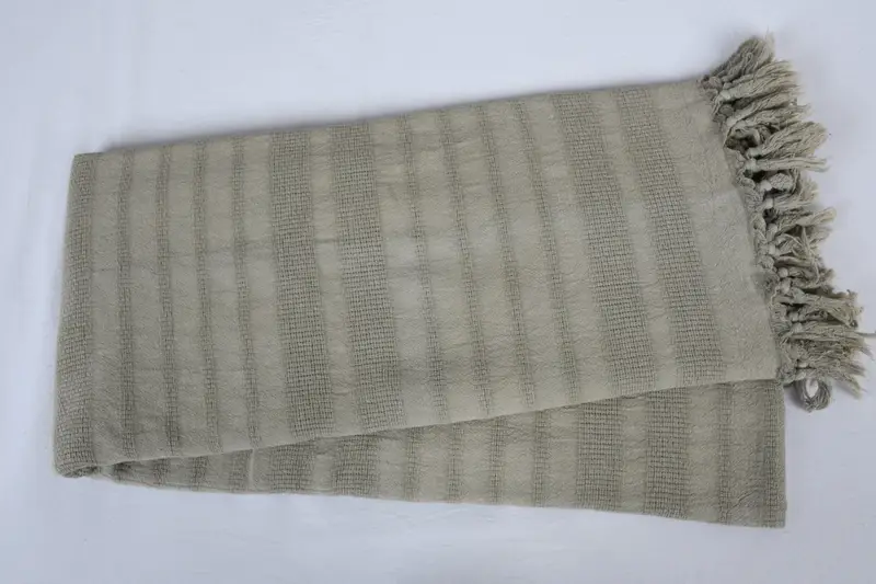 Throw Blanket Couch, Bridesmaid Gifts, 96x68 Cotton Stonewashed Striped Towel, Housewarming Gift, Shower Curtain, Bachelor Bachelorette Party Favors - 3